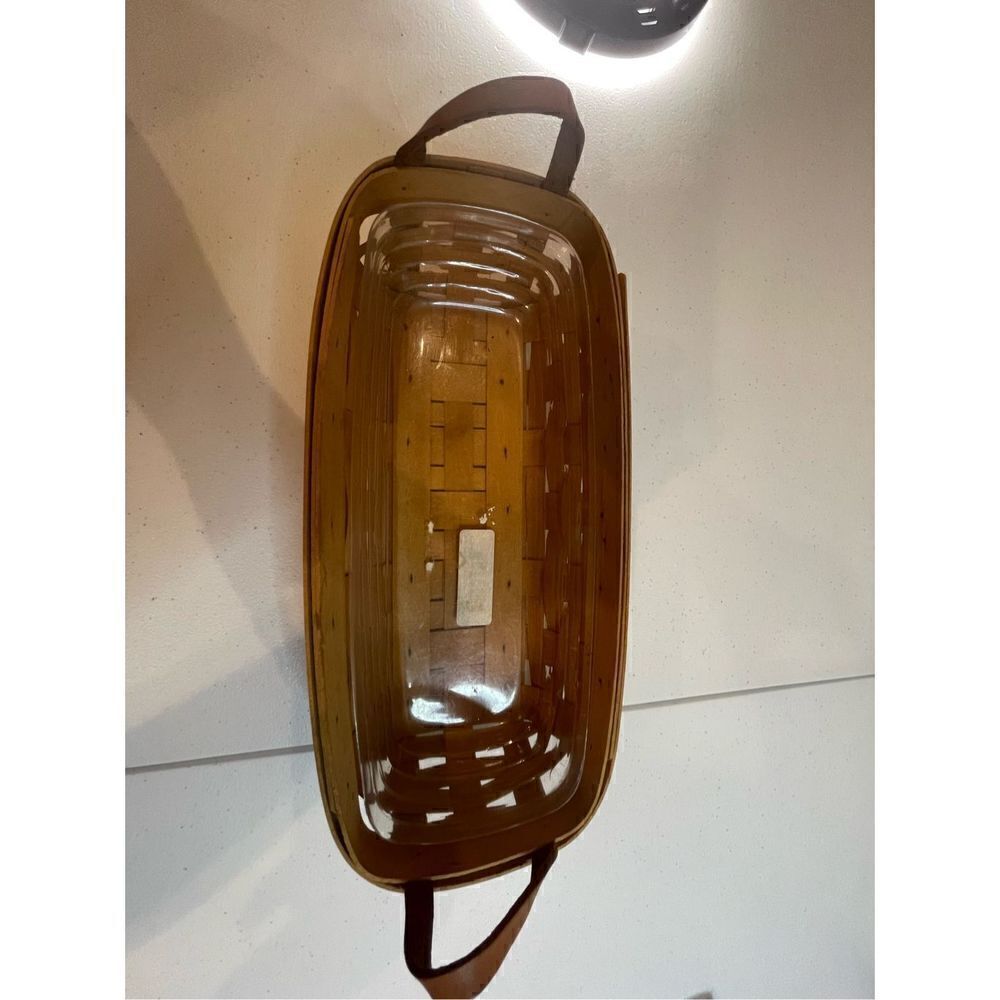 Longaberger rectangle basket from 2001 with plastic liner - Picture 5 of 8